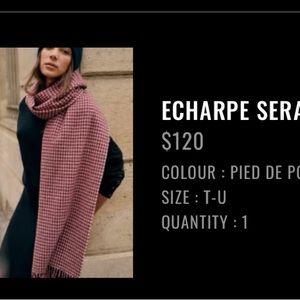 Brand new Sezane Seraphine scarf